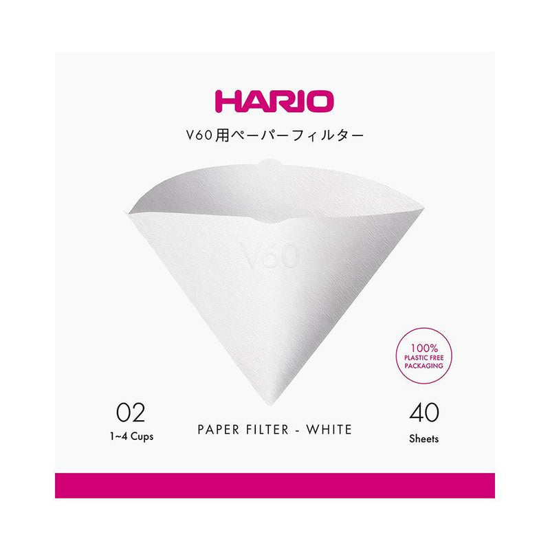 Buy Now Hario V60 Paper Filter - White From Qiso Fresh To Home